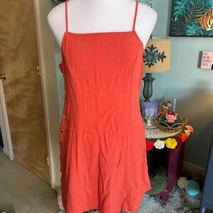 Women’s Red Mini Dress with Spaghetti Straps